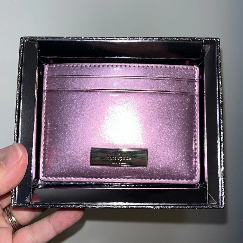 kate spade NWT/NIB! Kenzie Boxed Small Cardholder in Quartz Pink